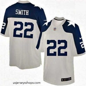 Magnificent Mens Nike Dallas Cowboys 22 Emmitt Smith Limited White Throwback Alternate NFL Jersey