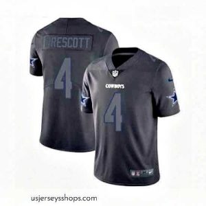 Captivating Mens Nike Dallas Cowboys 4 Dak Prescott Limited Black Rush Impact NFL Jersey