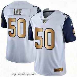 Enchanting Mens Nike Dallas Cowboys 50 Sean Lee Limited WhiteGold Rush NFL Jersey