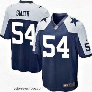 Exquisite Mens Nike Dallas Cowboys 54 Jaylon Smith Game Navy Blue Throwback Alternate NFL Jersey