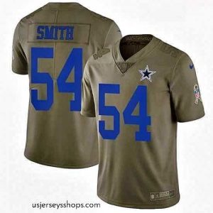 Magnificent Mens Nike Dallas Cowboys 54 Jaylon Smith Limited Olive 2017 Salute to Service NFL Jersey