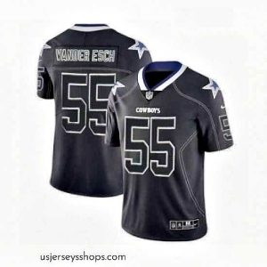 Exquisite Mens Nike Dallas Cowboys 55 Leighton Vander Esch Limited Lights Out Black Rush NFL Jersey