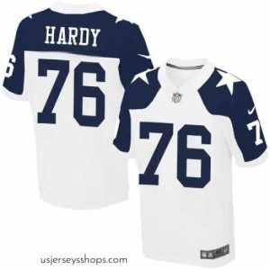 Exquisite Mens Nike Dallas Cowboys #76 Greg Hardy Elite White Throwback Alternate NFL Jersey