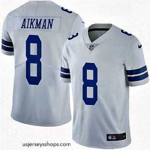 Glamorous Mens Nike Dallas Cowboys 8 Troy Aikman White Vapor Untouchable Limited Player NFL Jersey