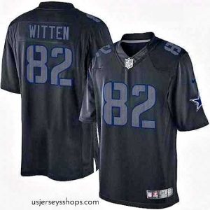 Exquisite Mens Nike Dallas Cowboys 82 Jason Witten Limited Black Impact NFL Jersey