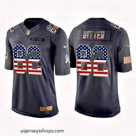 Enchanting Mens Nike Dallas Cowboys 82 Jason Witten Limited Black USA Flag Salute To Service NFL Jersey