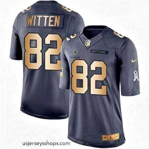 Enchanting Mens Nike Dallas Cowboys 82 Jason Witten Limited BlackGold Salute to Service NFL Jersey