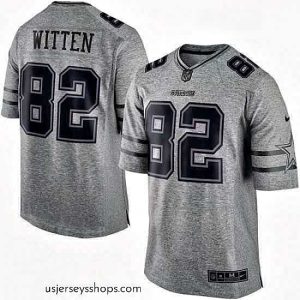 Sensational Mens Nike Dallas Cowboys 82 Jason Witten Limited Gray Gridiron NFL Jersey