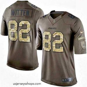 Glamorous Mens Nike Dallas Cowboys 82 Jason Witten Limited Green Salute to Service NFL Jersey