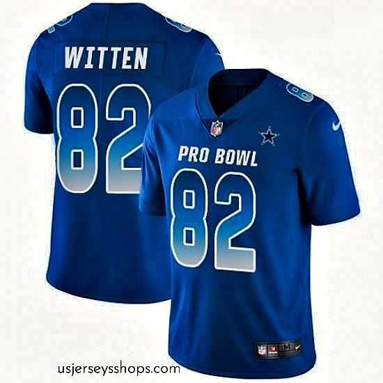 Exquisite Mens Nike Dallas Cowboys 82 Jason Witten Limited Royal Blue 2018 Pro Bowl NFL Jersey