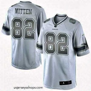 Glamorous Mens Nike Dallas Cowboys 82 Jason Witten Limited White Platinum NFL Jersey