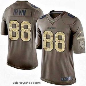 Exquisite Mens Nike Dallas Cowboys 88 Michael Irvin Limited Green Salute to Service NFL Jersey