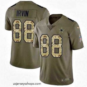 Enchanting Mens Nike Dallas Cowboys 88 Michael Irvin Limited OliveCamo 2017 Salute to Service NFL Jersey