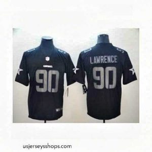 Stunning Mens Nike Dallas Cowboys 90 Demarcus Lawrence Limited Black Rush Impact NFL Jersey