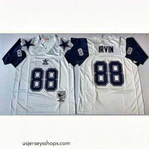 Glamorous Mitchell Ness cowboys #88 Michael Irvin Blue Throwback Stitched NFL Jerseys