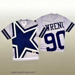 Exquisite NFL Dallas Cowboys 90 Demarcus Lawrence White Mitchell  26 Nell Big Face Fashion Limited NFL Jersey