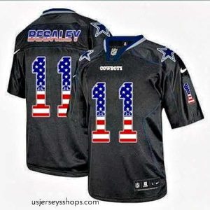 Sensational New Dallas Cowboys #11 Cole Beasley Black Men' Stitched NFL Elite USA Flag Fashion Jersey