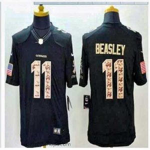 Exquisite New Dallas Cowboys #11 Cole Beasley Black Men's Stitched NFL Limited Salute to Service Jersey