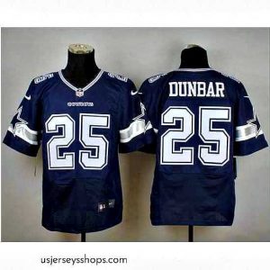 Enchanting New Dallas Cowboys #25 Dunbar Blue Team Color Mens Stitched NFL Elite jersey