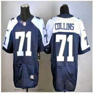 Breathtaking New Dallas Cowboys #71 La'el Collins Navy Blue Thanksgiving Throwback Stitched NFL Elite Jersey
