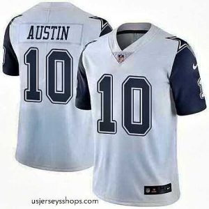 Stunning Nike Cowboys 10 Tavon Austin White Color Rush Limited Jersey