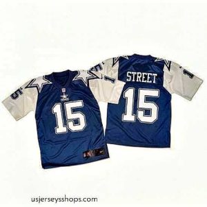 Enchanting Nike Cowboys #15 Devin Street Navy BlueWhite Throwback Mens Stitched NFL Elite Jersey