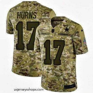 Exquisite Nike Cowboys #17 Allen Hurns Camo Mens Stitched NFL Limited 2018 Salute To Service Jersey