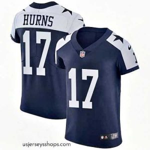 Enchanting Nike Cowboys #17 Allen Hurns Navy Blue Thanksgiving Mens Stitched NFL Vapor Untouchable Throwback Elite Jersey