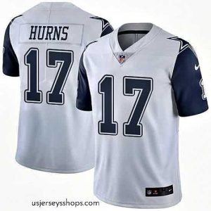 Alluring Nike Cowboys #17 Allen Hurns White Stitched NFL Limited Rush Jersey
