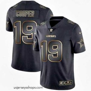 Stunning Nike Cowboys 19 Amari Cooper Black Gold Vapor Untouchable Limited Jersey