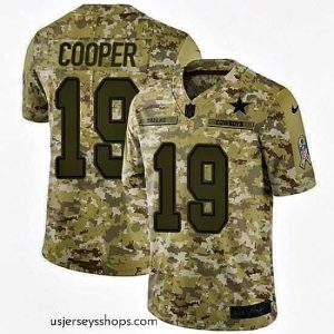 Alluring Nike Cowboys #19 Amari Cooper Camo Stitched NFL Limited 2018 Salute To Service Jersey