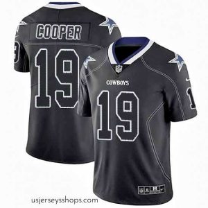 Exquisite Nike Cowboys #19 Amari Cooper Lights Out Black Stitched NFL Limited Rush Jersey