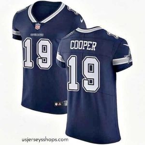 Captivating Nike Cowboys #19 Amari Cooper Navy Blue Team Color Stitched NFL Vapor Untouchable Elite Jersey