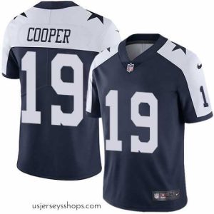 Alluring Nike Cowboys #19 Amari Cooper Navy Blue Thanksgiving Stitched NFL Vapor Untouchable Limited Throwback Jersey