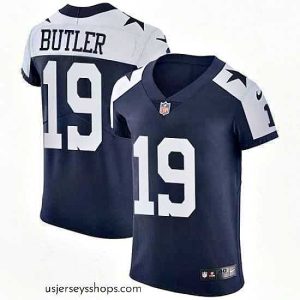Captivating Nike Cowboys #19 Brice Butler Navy Blue Thanksgiving Mens Stitched NFL Vapor Untouchable Throwback Elite Jersey