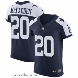 Captivating Nike Cowboys #20 Darren McFadden Navy Blue Thanksgiving Mens Stitched NFL Vapor Untouchable Throwback Elite Jersey