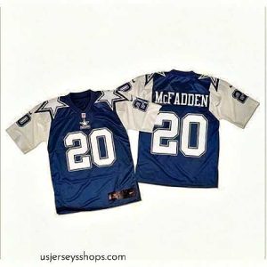 Glamorous Nike Cowboys #20 Darren McFadden Navy BlueWhite Throwback Mens Stitched NFL Elite Jersey