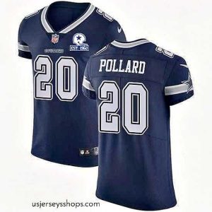 Exquisite Nike Cowboys 20 Tony Pollard Navy Blue Team Color Stitched With Established In 1960 Patch NFL Vapor Untouchable Elite Jersey