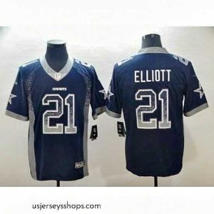 Glamorous Nike Cowboys 21 Brice Elliott Navy Blue Team Color Mens Stitched NFL Limited Jersey