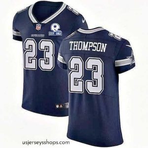 Exquisite Nike Cowboys 23 Darian Thompson Navy Blue Team Color Stitched With Established In 1960 Patch NFL Vapor Untouchable Elite Jersey