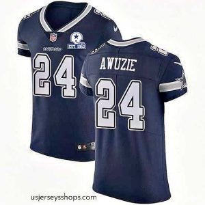 Alluring Nike Cowboys 24 Chidobe Awuzie Navy Blue Team Color Stitched With Established In 1960 Patch NFL Vapor Untouchable Elite Jersey