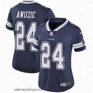 Exquisite Nike Cowboys #24 Chidobe Awuzie Navy Blue Team Color Womens Stitched NFL Vapor Untouchable Limited Jersey