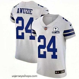 Enchanting Nike Cowboys 24 Chidobe Awuzie White Stitched With Established In 1960 Patch NFL New Elite Jersey