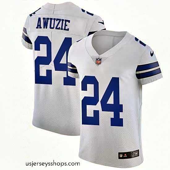 Stellar Nike Cowboys #24 Chidobe Awuzie White Mens Stitched NFL Vapor Untouchable Elite Jersey