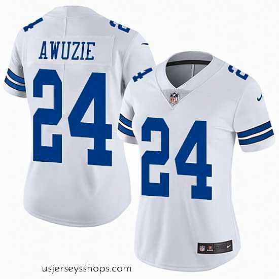 Stunning Nike Cowboys #24 Chidobe Awuzie White Womens Stitched NFL Vapor Untouchable Limited Jersey
