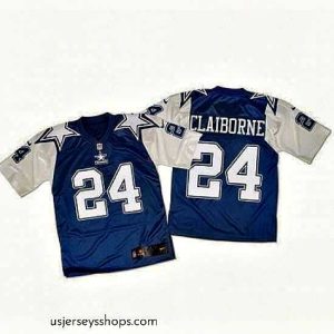 Alluring Nike Cowboys #24 Morris Claiborne Navy BlueWhite Throwback Mens Stitched NFL Elite Jersey