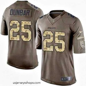 Breathtaking Nike Cowboys #25 Lance Dunbar Green Color Stitched NFL Limited Salute to Service Jersey