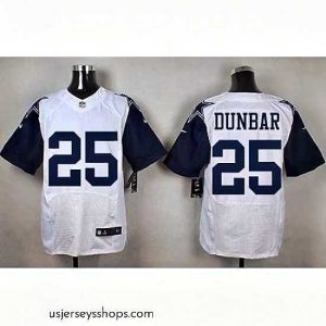 Magnificent Nike Cowboys #25 Lance Dunbar White Mens Stitched NFL Elite Rush Jerseys