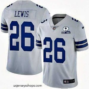 Breathtaking Nike Cowboys 26 Jourdan Lewis White Stitched With Established In 1960 Patch NFL Vapor Untouchable Limited Jersey