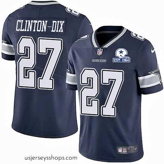 Enchanting Nike Cowboys 27 Ha Ha Clinton Dix Navy Blue Team Color Stitched With Established In 1960 Patch NFL Vapor Untouchable Limited Jersey